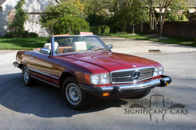 1977 Red Mercedes-Benz SL-Class Convertible