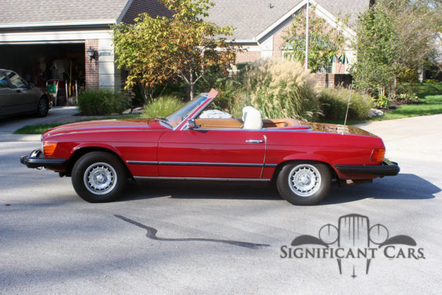 1977 Red Mercedes-Benz SL-Class Convertible