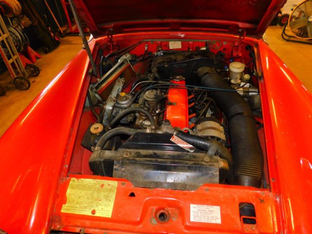 1977 Red MG Midget Convertible