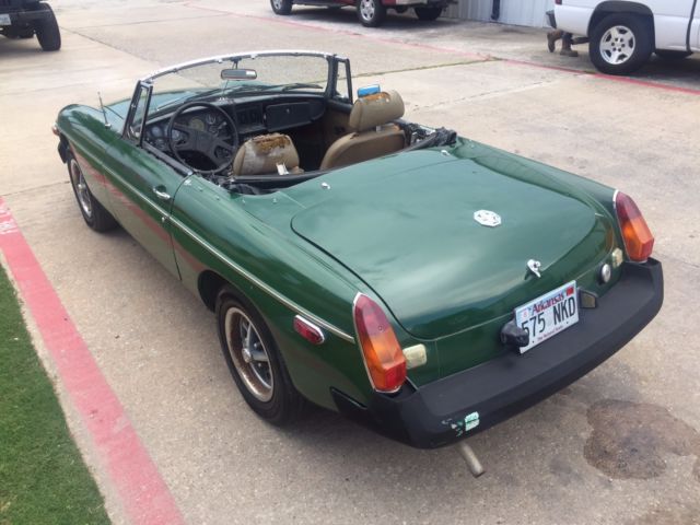 1977 Green MG MGB Convertible