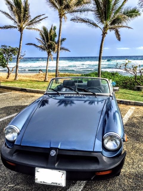 1977 Blue MG MGB Convertible