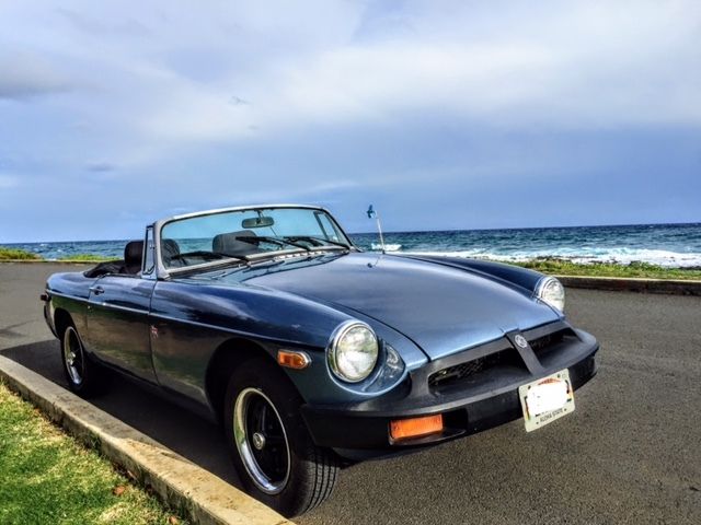 1977 Blue MG MGB Convertible