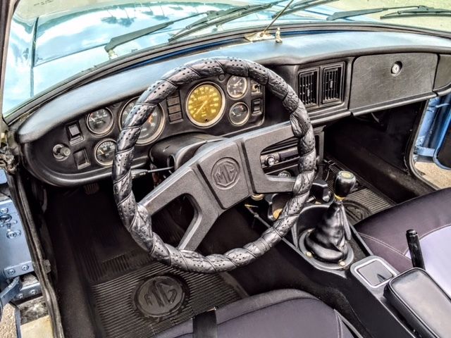 1977 Blue MG MGB Convertible