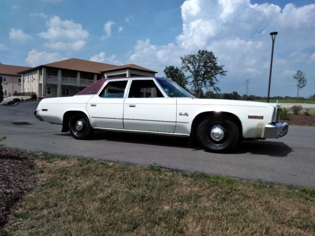 1977 White Plymouth Gran Fury Sedan