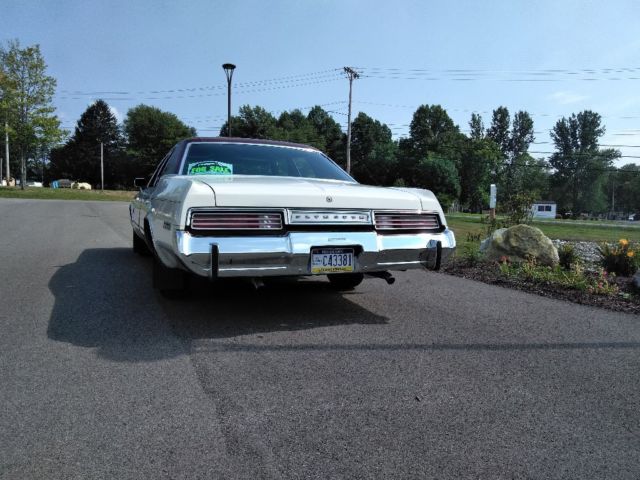 1977 White Plymouth Gran Fury Sedan
