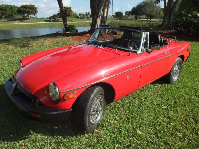 1977 Red MG MGB Convertible