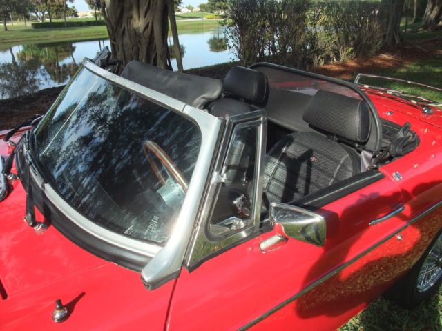 1977 Red MG MGB Convertible