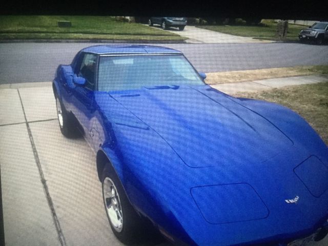 1977 Blue Chevrolet Corvette