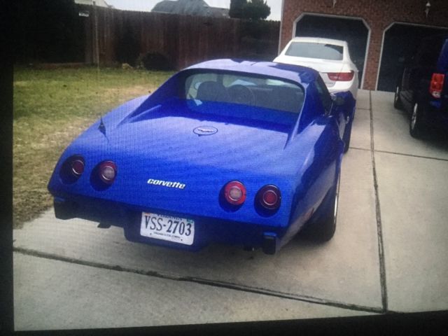 1977 Blue Chevrolet Corvette