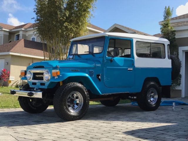 1977 Blue / White Toyota Land Cruiser