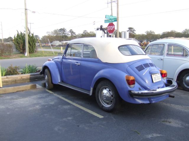1977 light blue Volkswagen Beetle - Classic Convertible