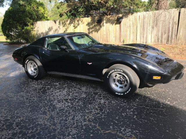 1977 Black Chevrolet Corvette T-top coupe