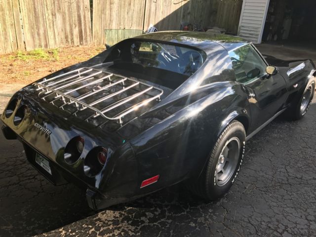 1977 Black Chevrolet Corvette T-top coupe