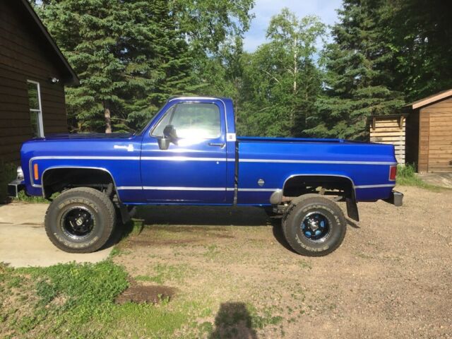 1977 Blue Chevrolet C-10 Standard Cab Pickup