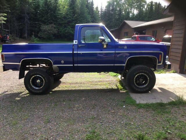 1977 Blue Chevrolet C-10 Standard Cab Pickup