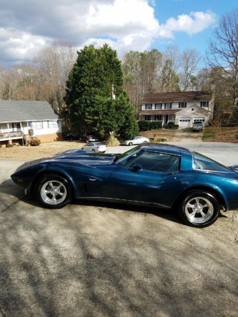 1978 Blue Chevrolet Corvette T-top manual convertible
