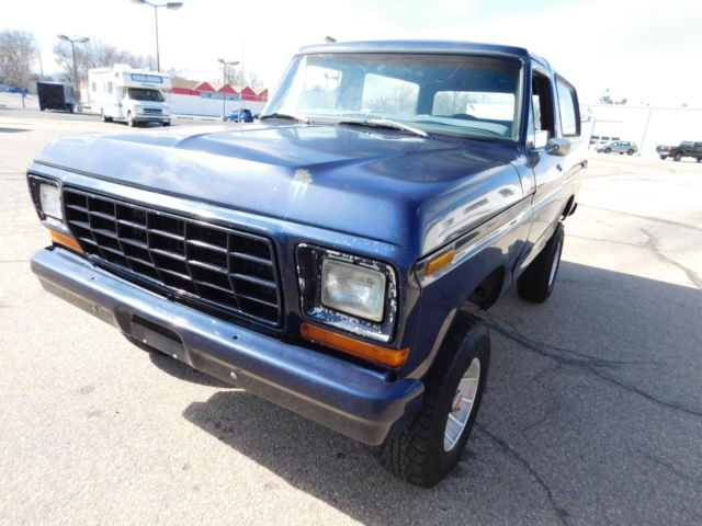 1978 Blue Ford Bronco SUV