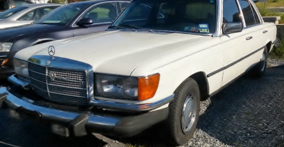 1978 White Mercedes-Benz S-Class Sedan