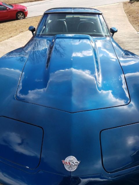 1978 Blue Chevrolet Corvette T-top manual convertible