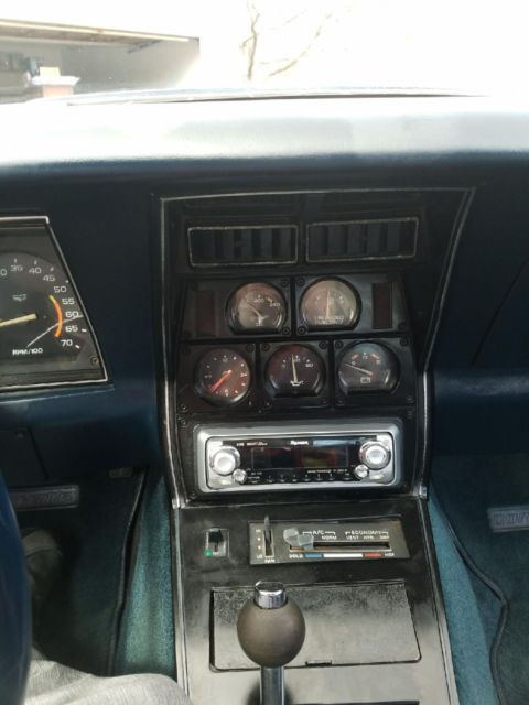 1978 Blue Chevrolet Corvette T-top manual convertible