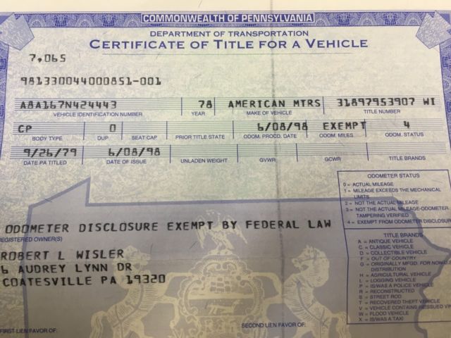 1978 Medium Blue AMC Matador Coupe Coupe