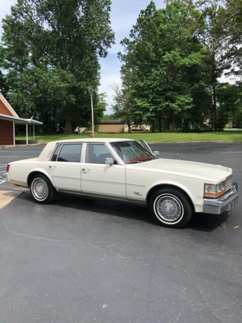 1978 White Cadillac Seville Sedan