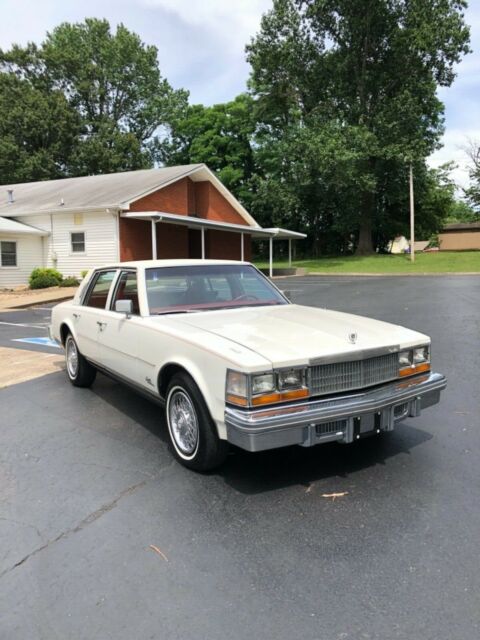 1978 White Cadillac Seville Sedan