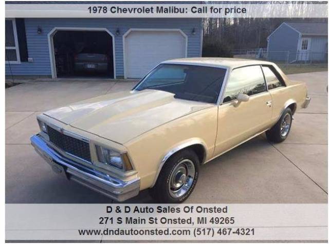 1978 Tan Chevrolet Malibu Coupe