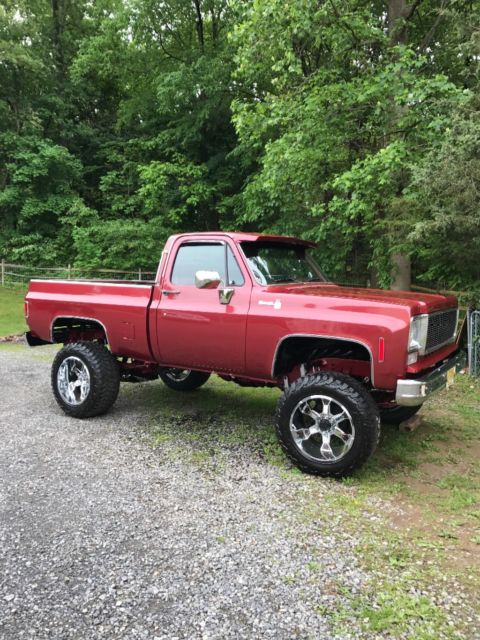 1978 Burgundy Chevrolet C-10 Standard Cab Pickup