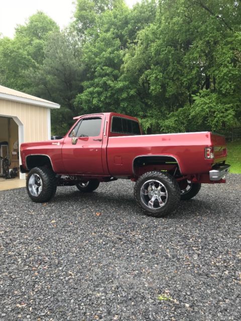 1978 Burgundy Chevrolet C-10 Standard Cab Pickup