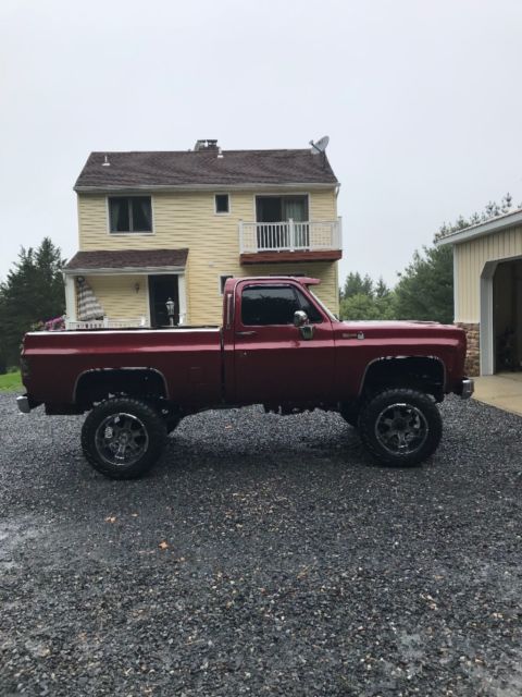 1978 Burgundy Chevrolet C-10 Standard Cab Pickup