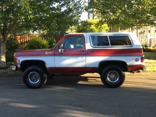 1978 Burgundy and White Chevrolet Blazer SUV