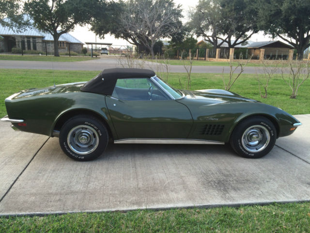 1970 Green Chevrolet Corvette Convertible