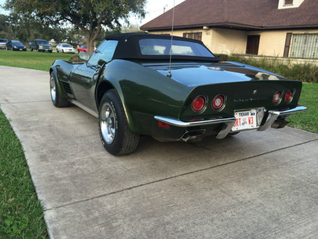 1970 Green Chevrolet Corvette Convertible