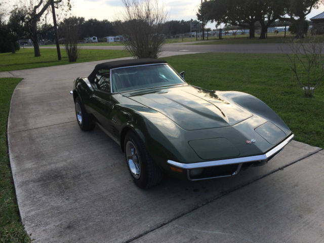 1970 Green Chevrolet Corvette Convertible