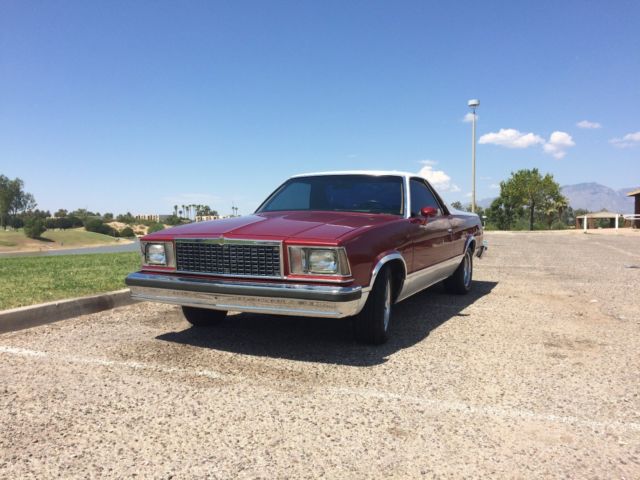 1978 Cayenne Red Met./White Chevrolet El Camino