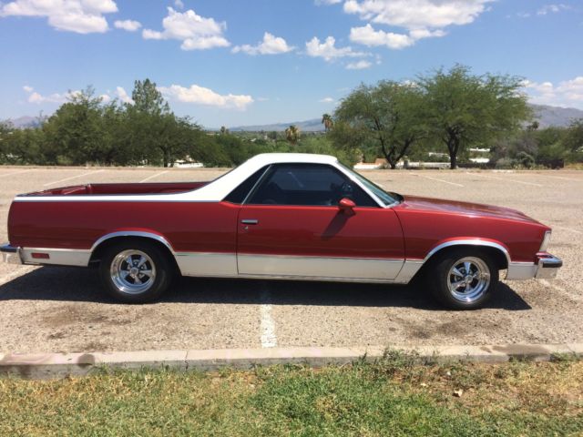 1978 Cayenne Red Met./White Chevrolet El Camino