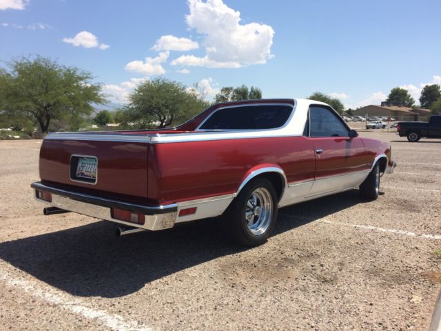 1978 Cayenne Red Met./White Chevrolet El Camino