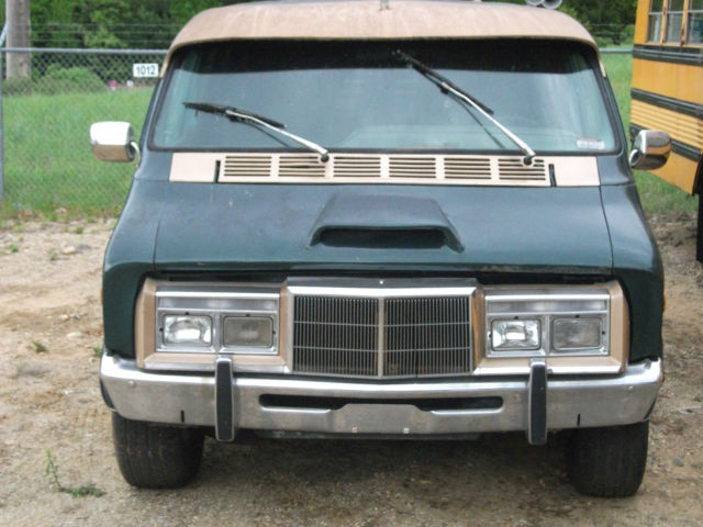1978 Green/Gold Dodge Ram Van Custom van