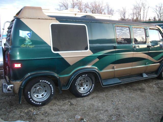 1978 Green/Gold Dodge Ram Van Custom van