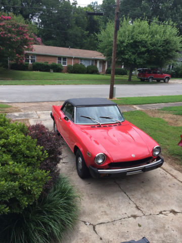 1978 Red Fiat SPIDER Convertible