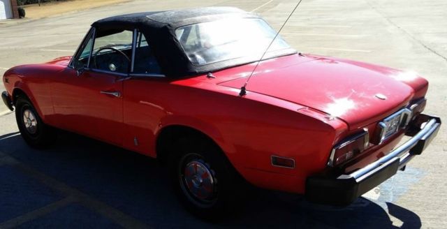 1978 Red Fiat SPIDER Convertible