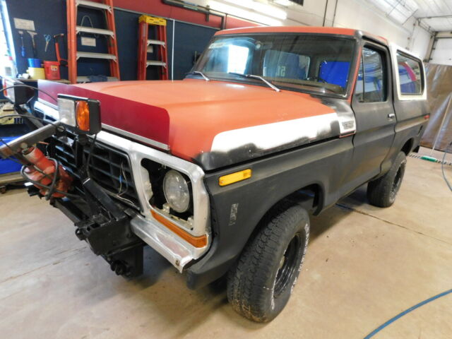 1978 Red Ford Bronco Crew Cab Pickup