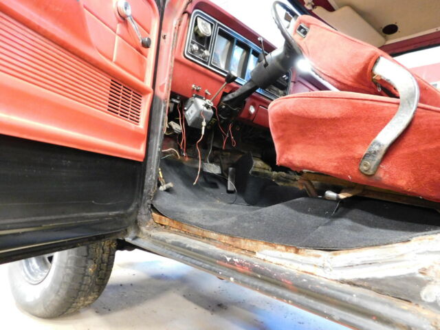 1978 Red Ford Bronco Crew Cab Pickup