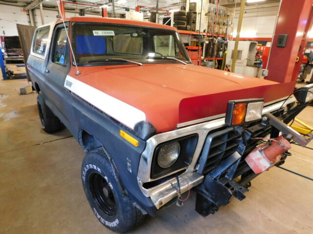 1978 Red Ford Bronco Crew Cab Pickup