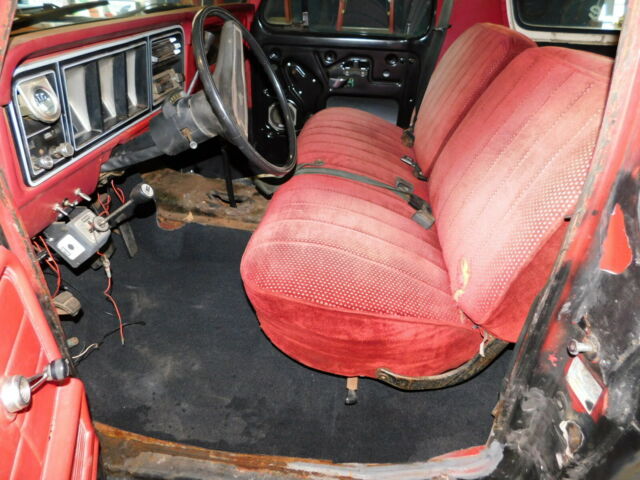 1978 Red Ford Bronco Crew Cab Pickup