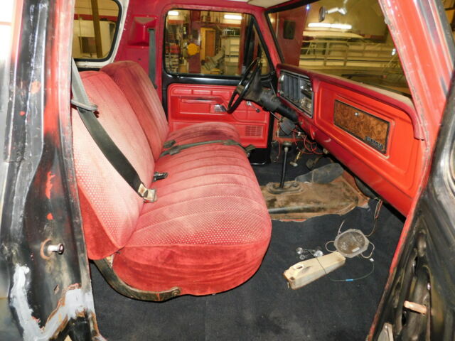 1978 Red Ford Bronco Crew Cab Pickup