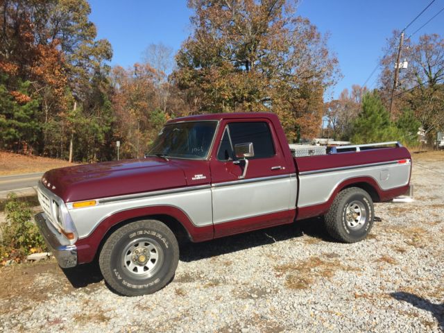1978 Maroon and Silver Ford F-100