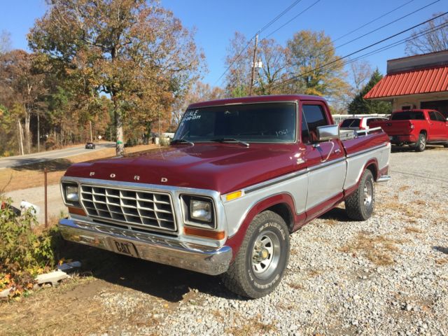 1978 Maroon and Silver Ford F-100
