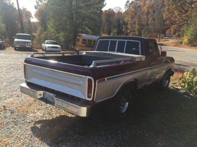 1978 Maroon and Silver Ford F-100